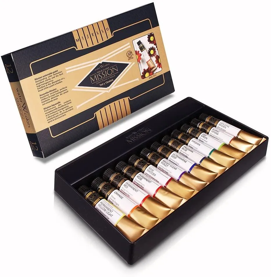 34-Color CrushOn Premium Watercolor Pigment Set - Ignite Your Imagination with Lively 15ml Tubes