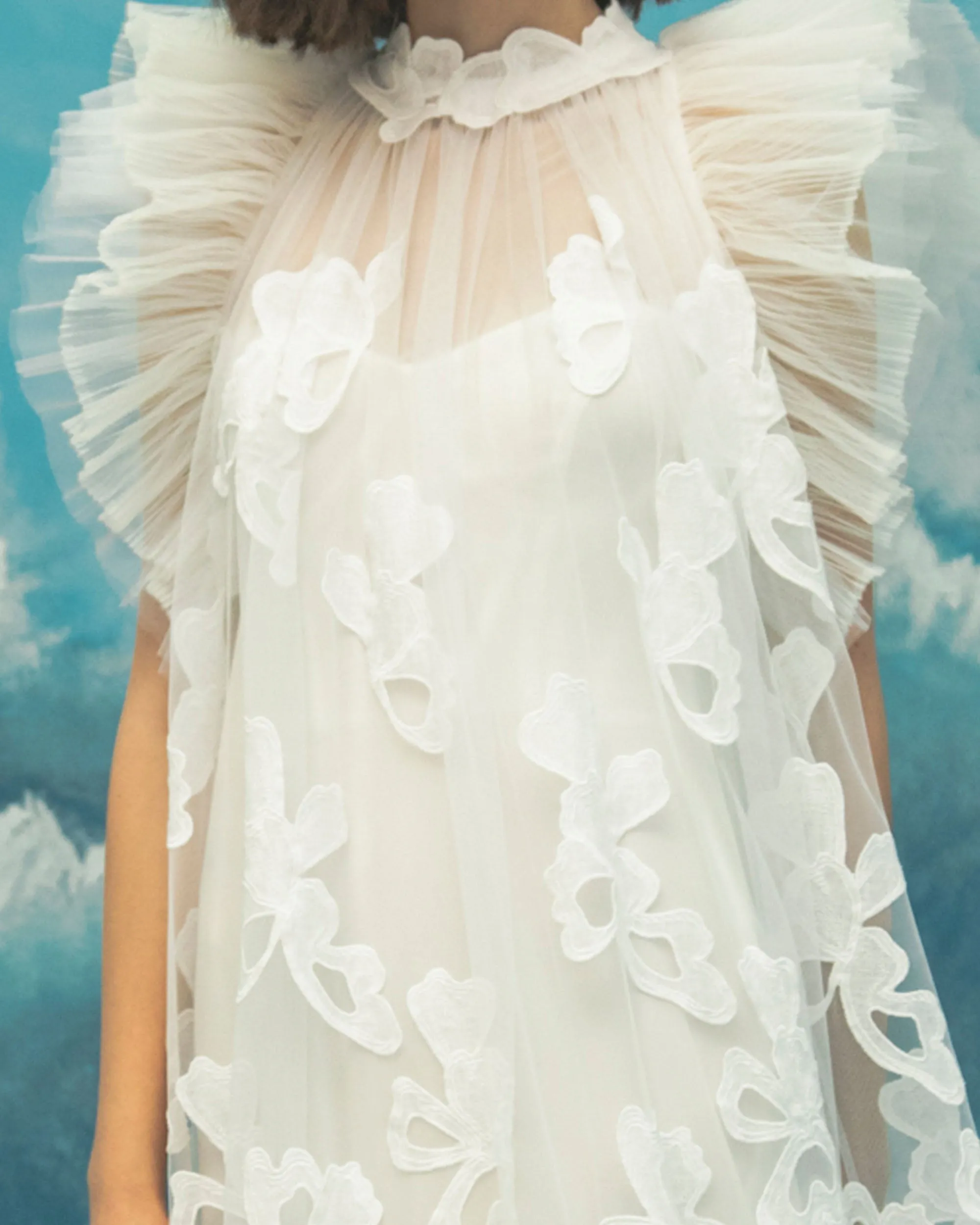 A-Cut Embroidered Midi Dress
