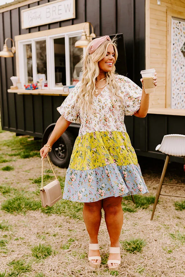 Amalfi Coast Beauty Floral Babydoll Dress Curves