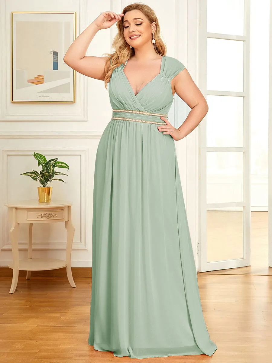 Beaded Empire Waist Maxi Dress