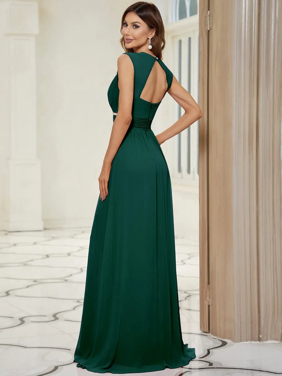 Beaded Empire Waist Maxi Dress