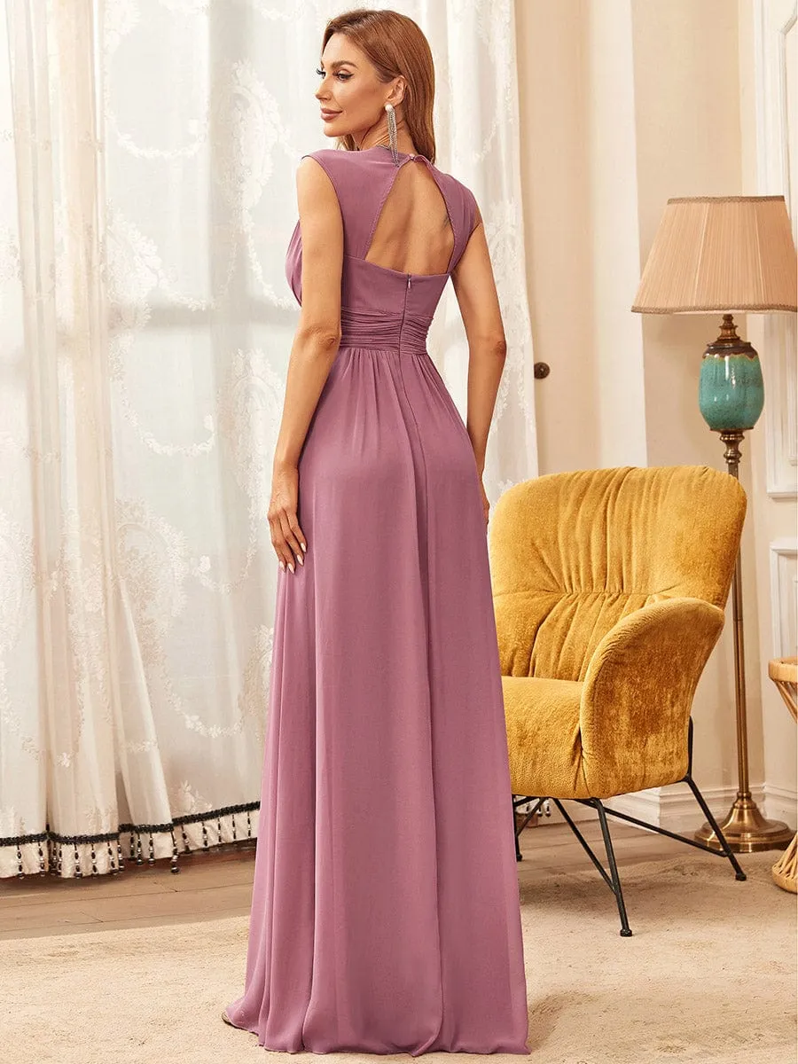 Beaded Empire Waist Maxi Dress