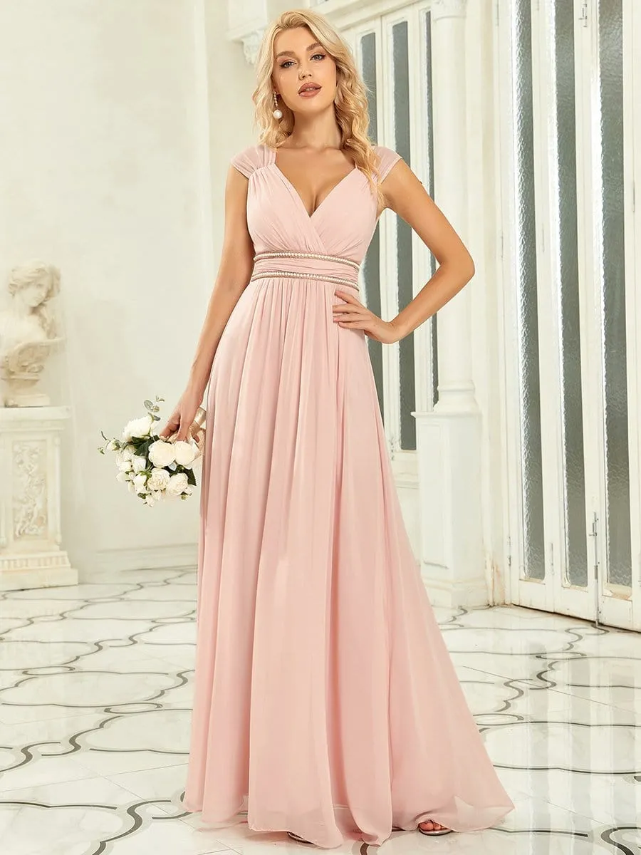 Beaded Empire Waist Maxi Dress