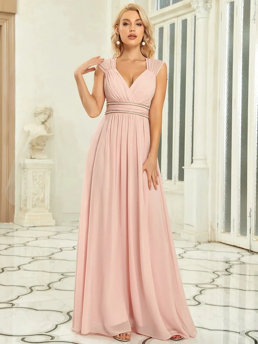 Beaded Empire Waist Maxi Dress