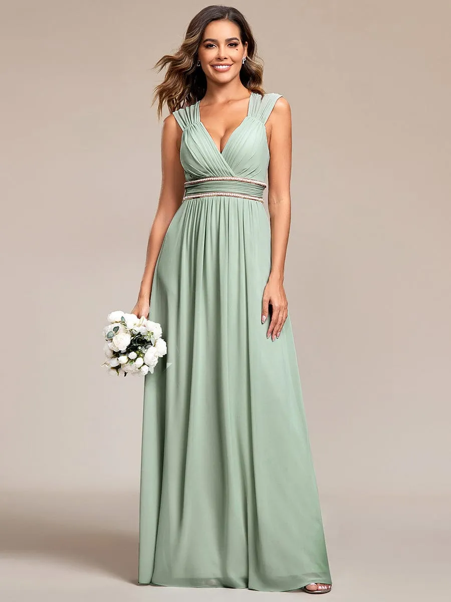 Beaded Empire Waist Maxi Dress