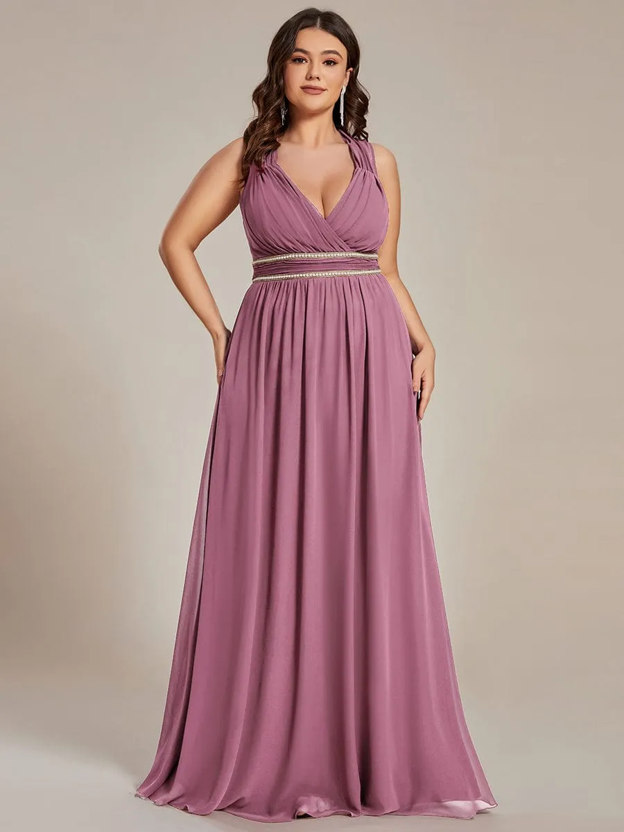 Beaded Empire Waist Maxi Dress