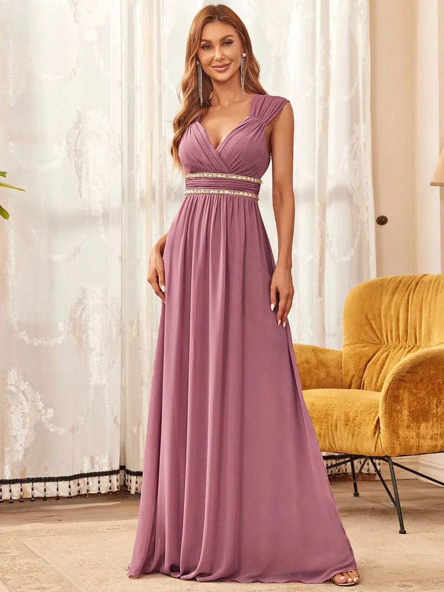 Beaded Empire Waist Maxi Dress