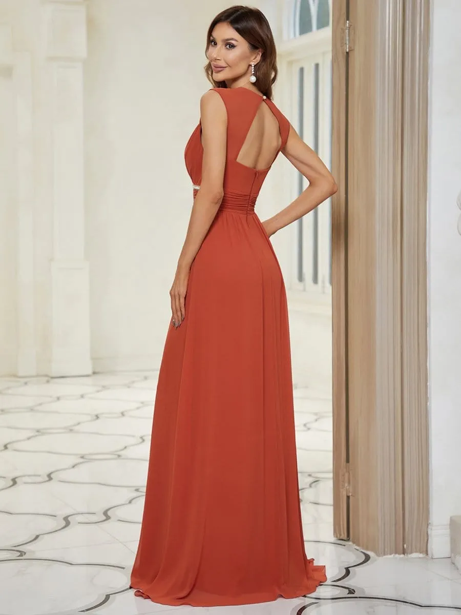 Beaded Empire Waist Maxi Dress