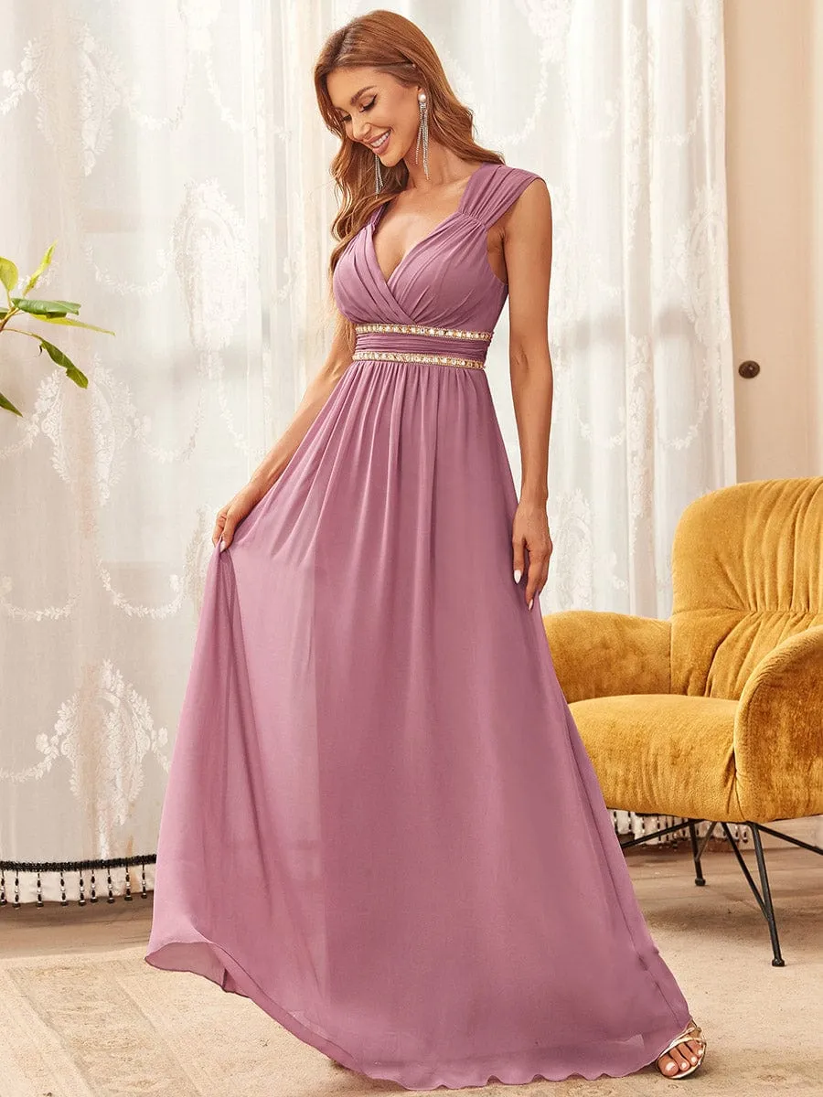 Beaded Empire Waist Maxi Dress