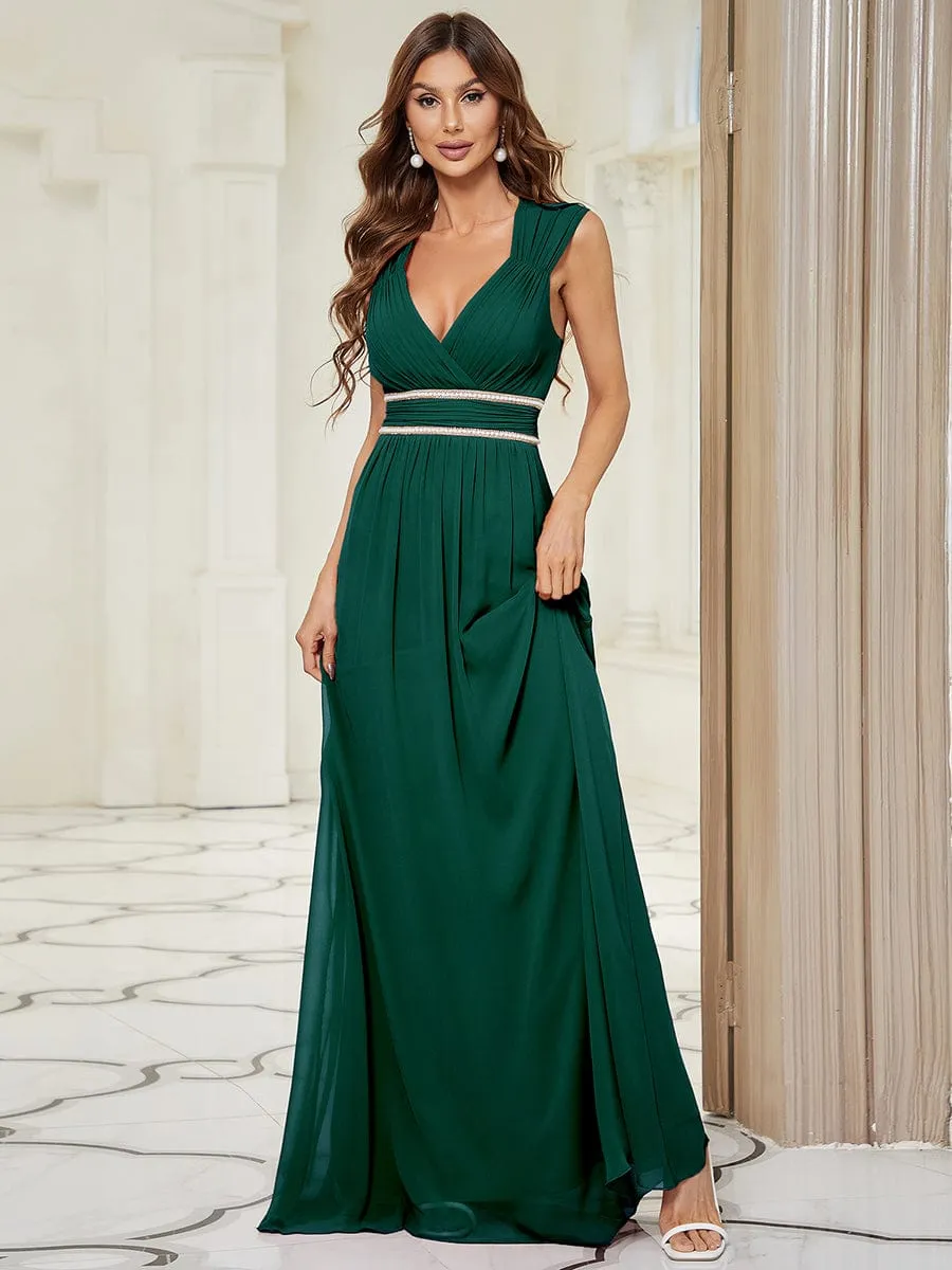 Beaded Empire Waist Maxi Dress
