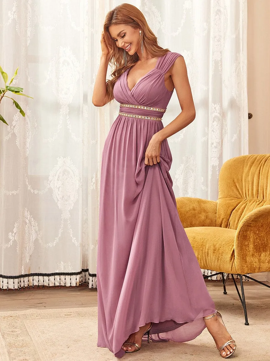 Beaded Empire Waist Maxi Dress