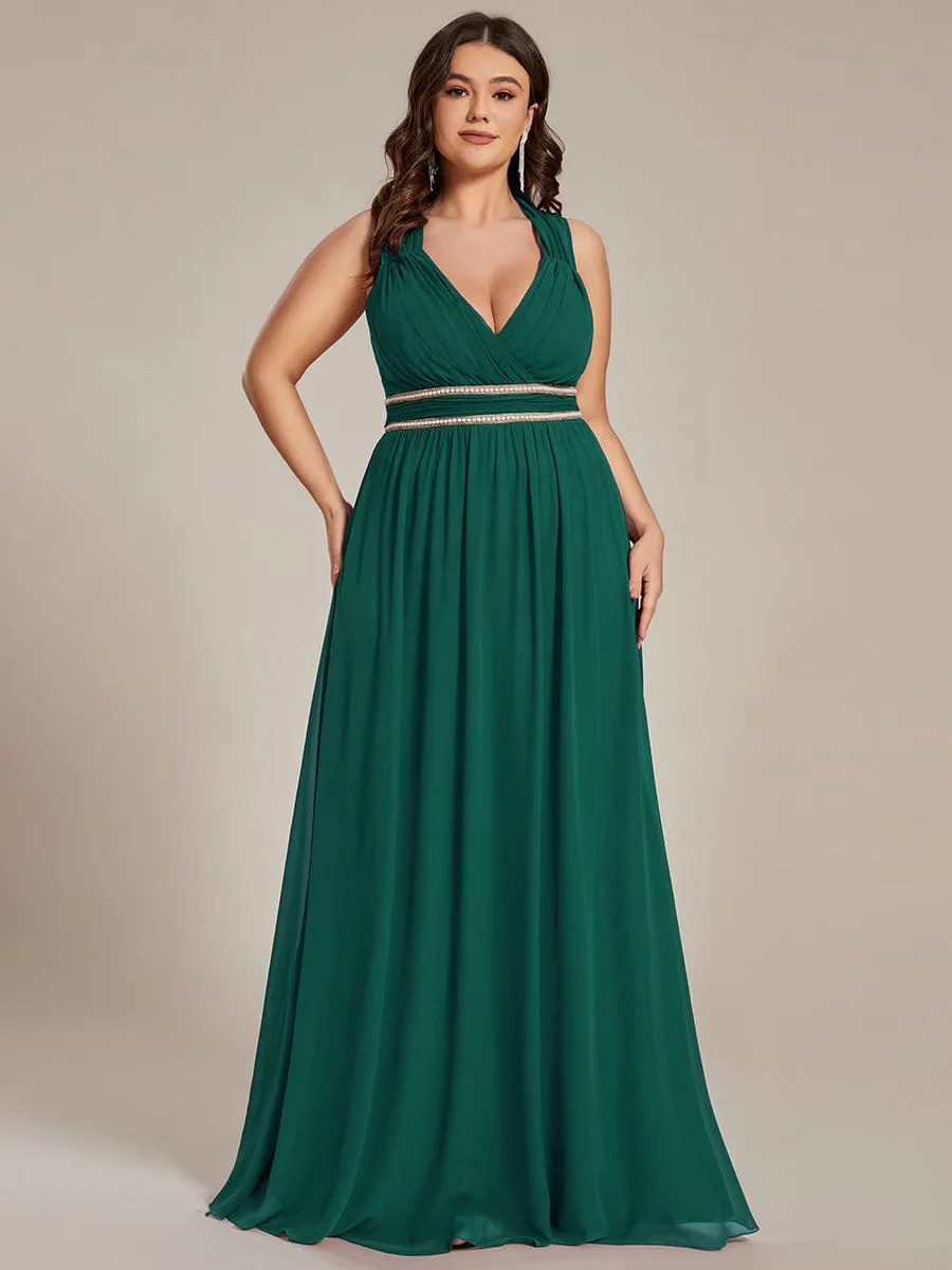 Beaded Empire Waist Maxi Dress