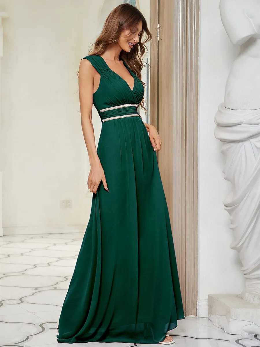 Beaded Empire Waist Maxi Dress