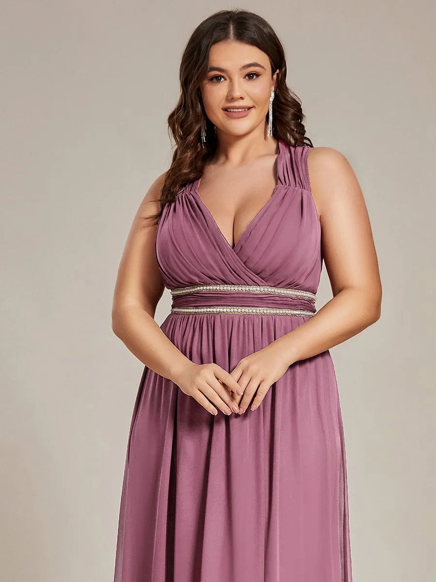 Beaded Empire Waist Maxi Dress
