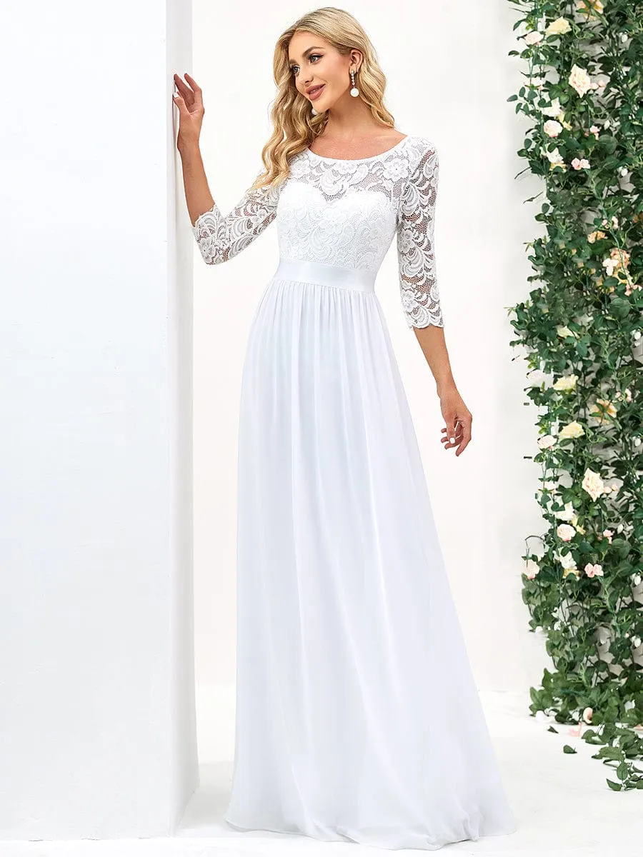 Belted Lace Maxi Dress