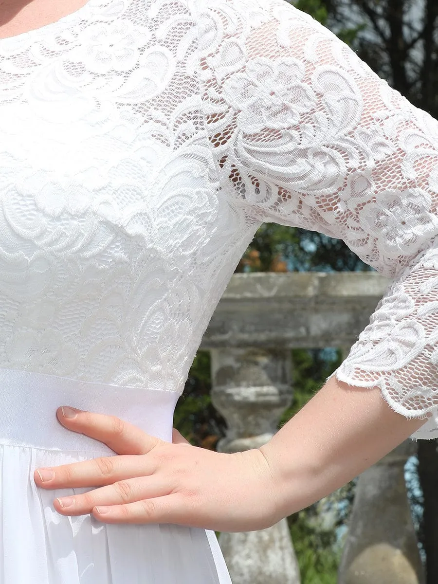 Belted Lace Maxi Dress