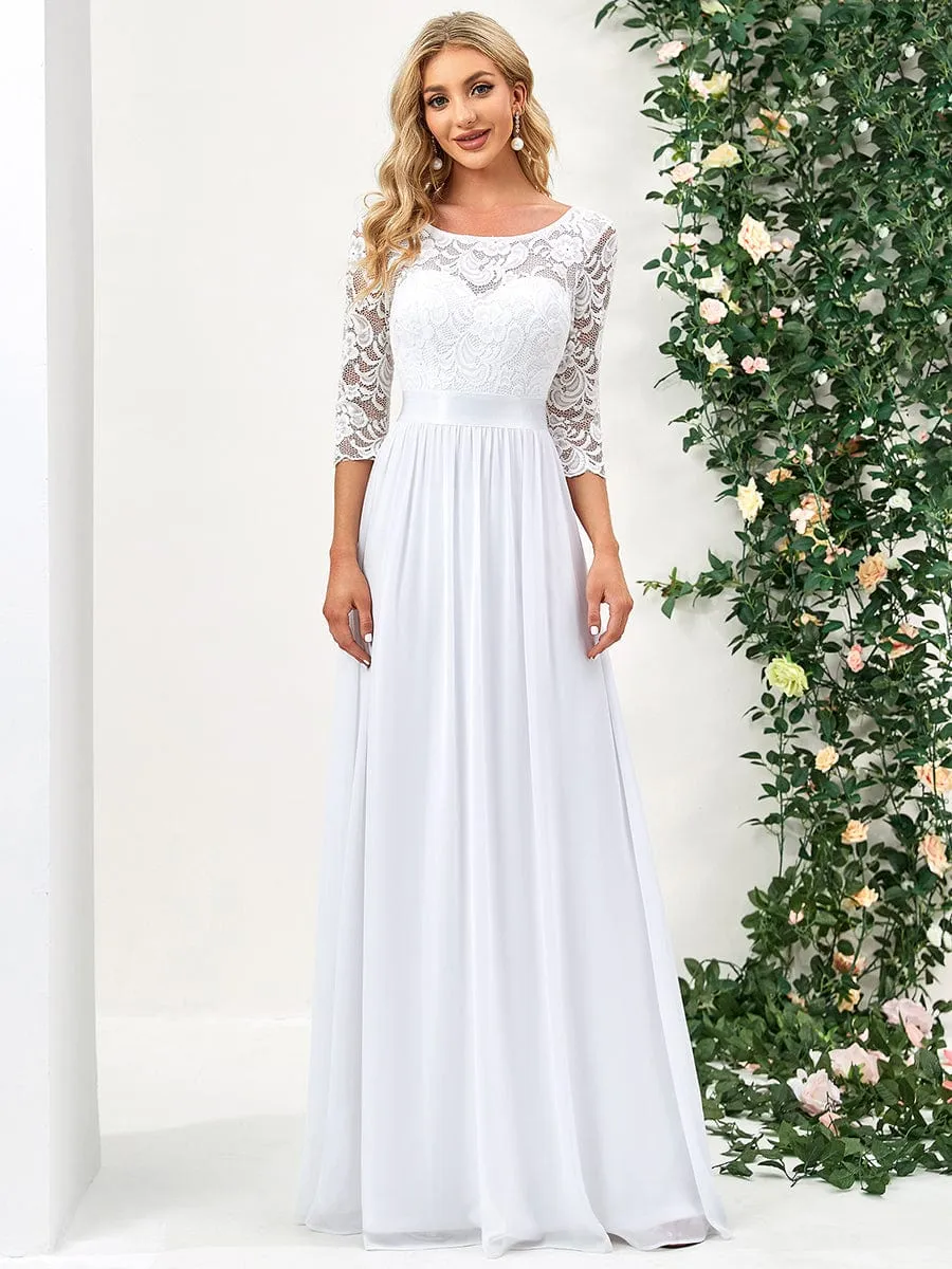 Belted Lace Maxi Dress