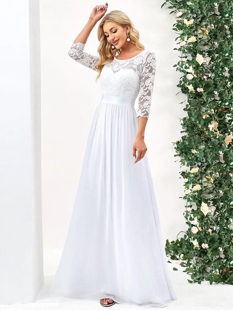 Belted Lace Maxi Dress