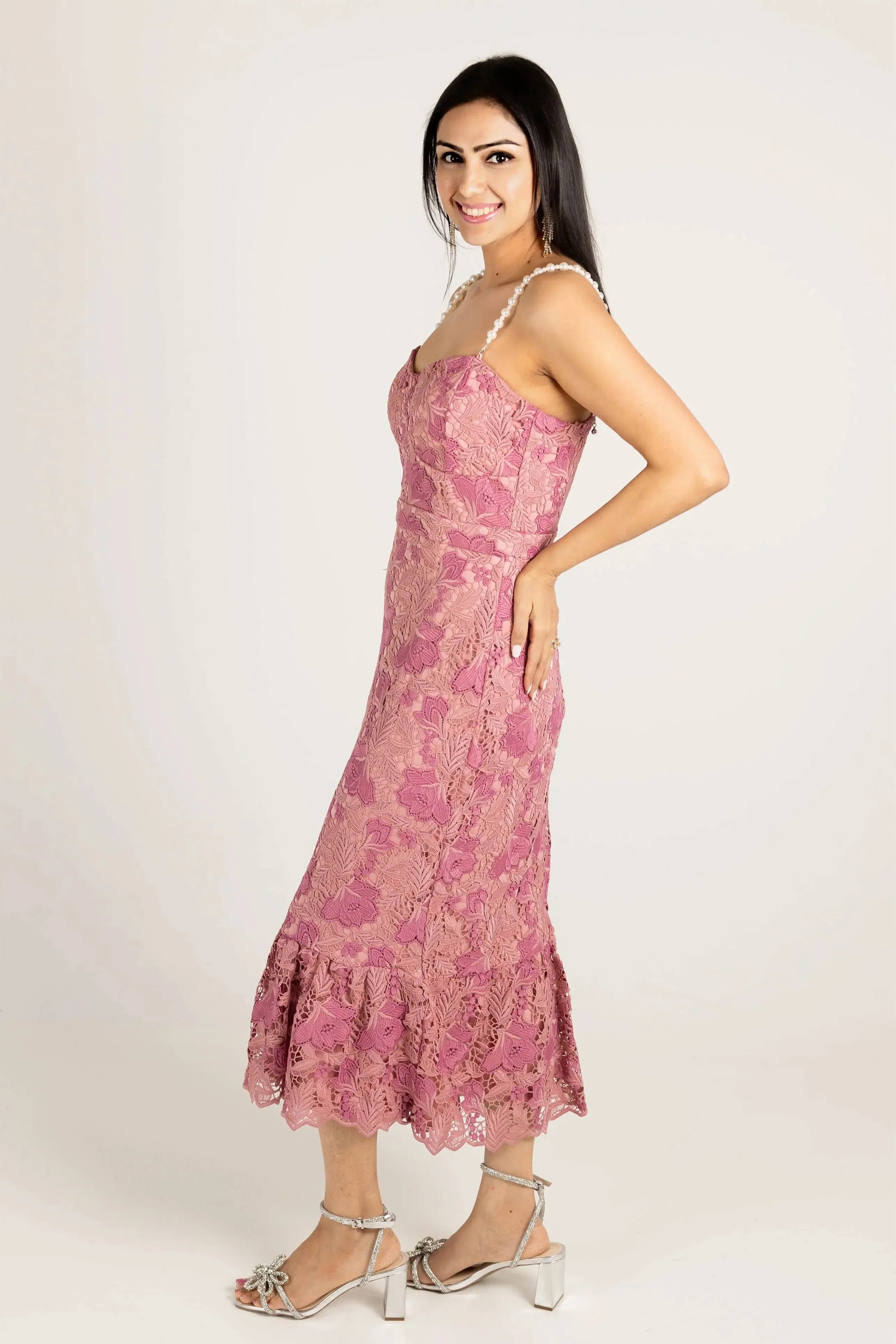 Beyond the Sea Pearl Trim Mermaid Dress
