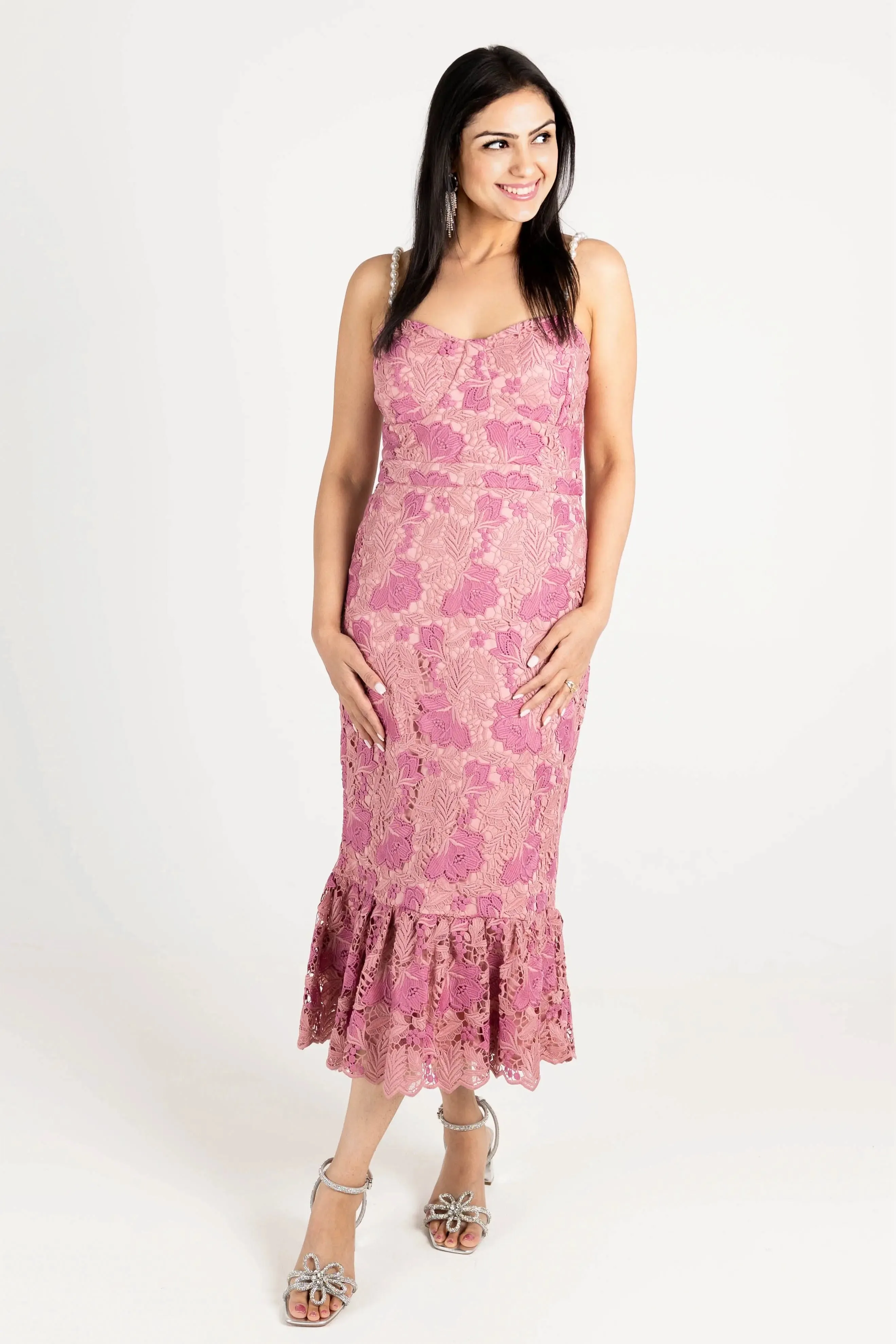 Beyond the Sea Pearl Trim Mermaid Dress