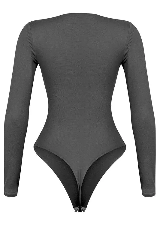Black Long-sleeve Bodysuit