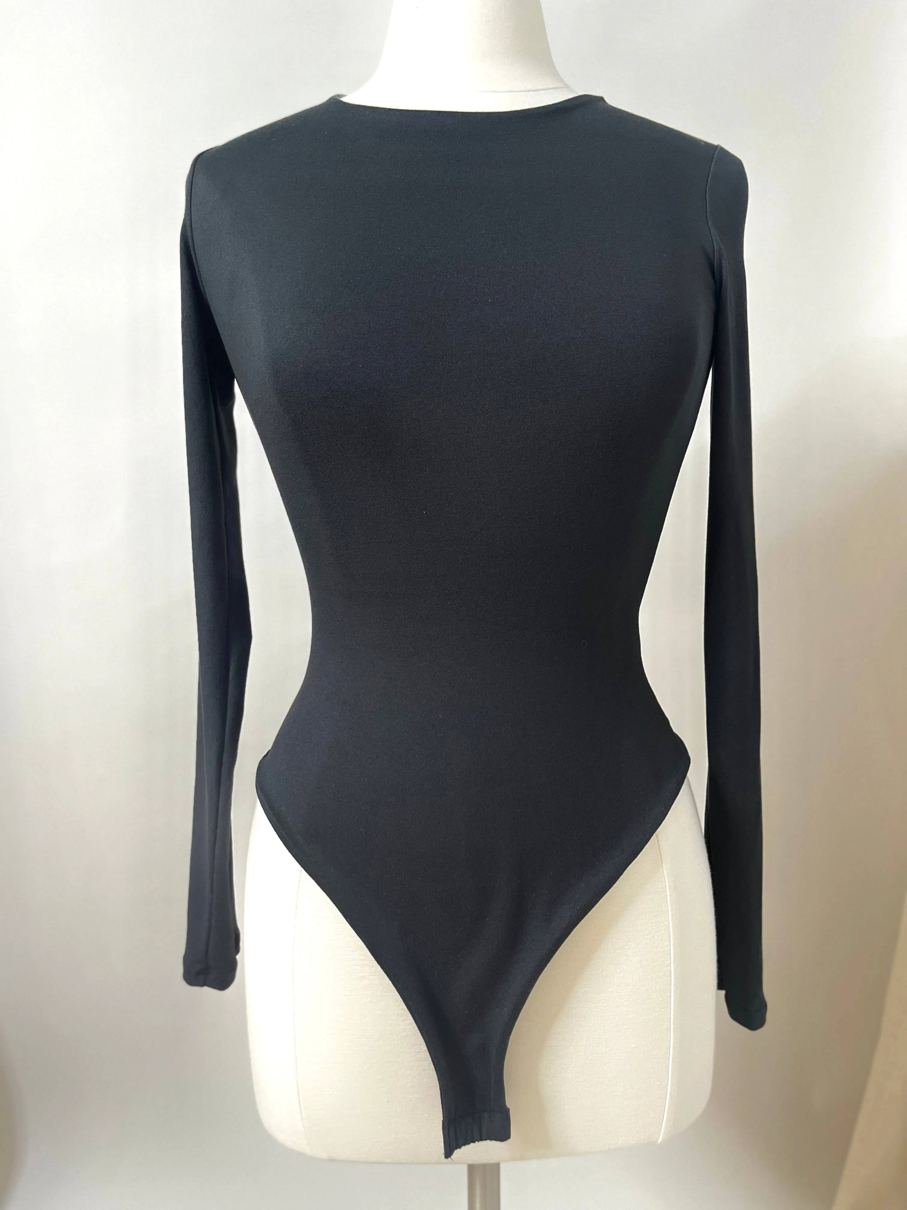 Black Long-sleeve Bodysuit