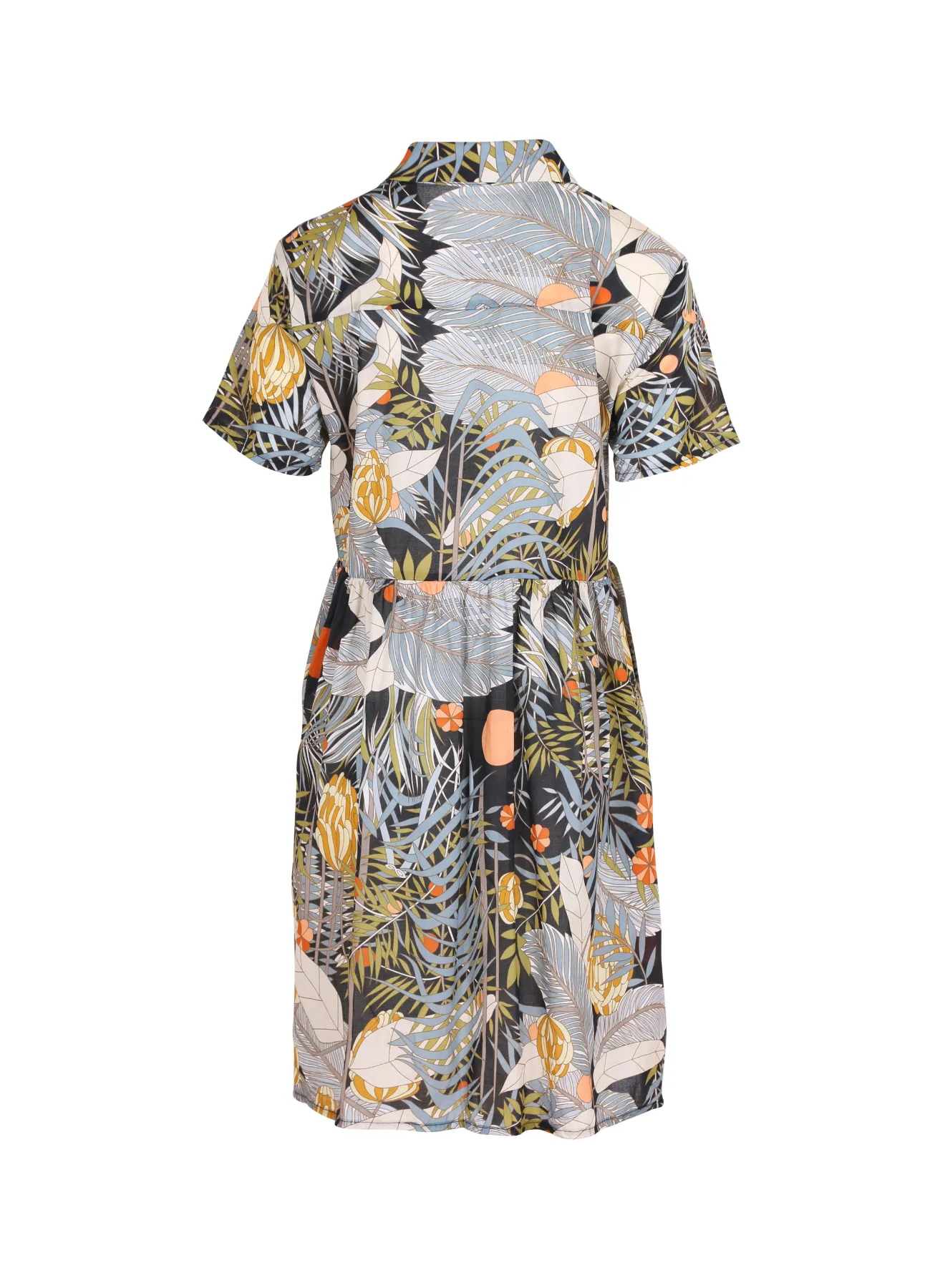 Blue Mountains Villa Dress Black in Cotton