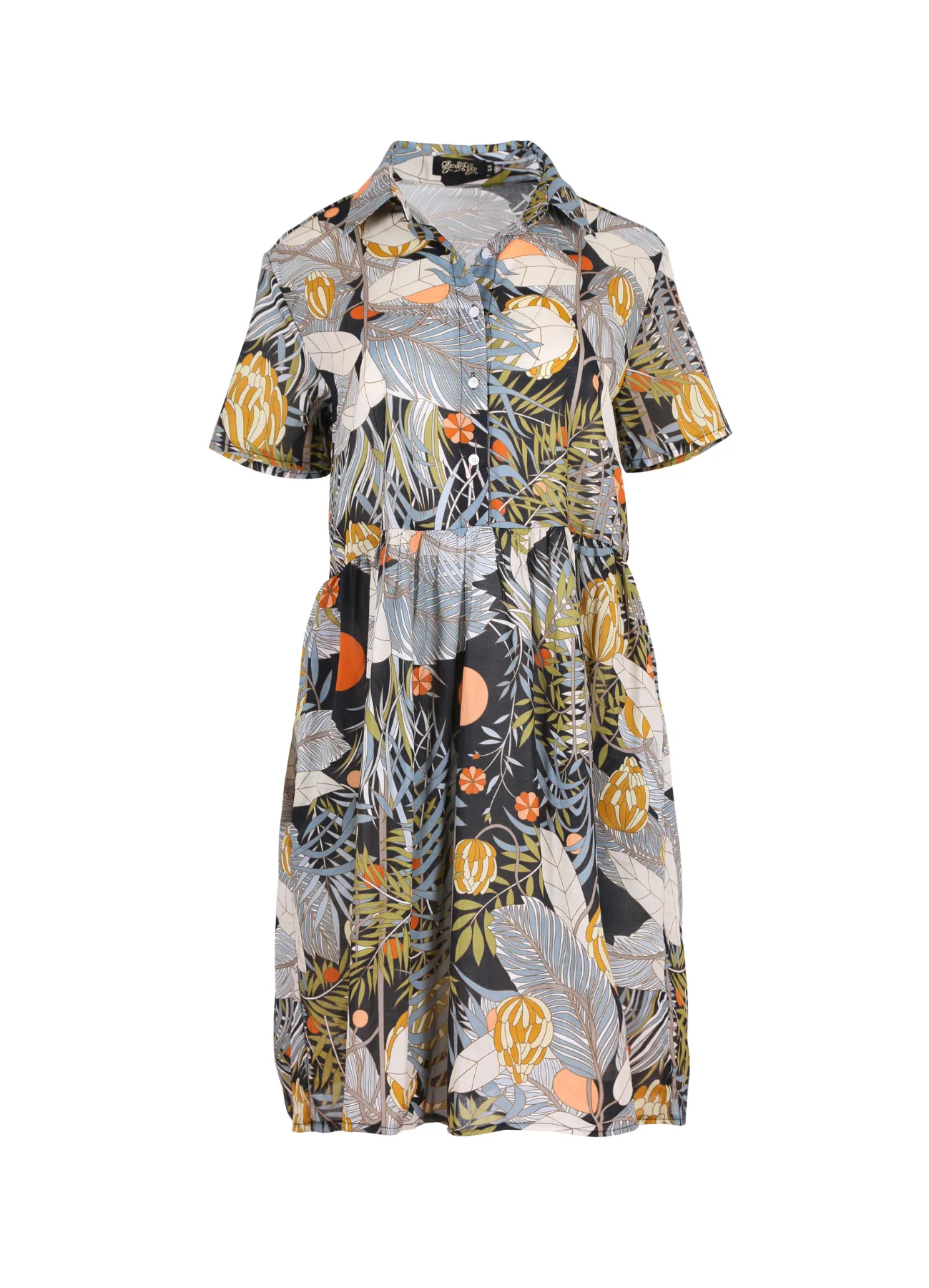 Blue Mountains Villa Dress Black in Cotton