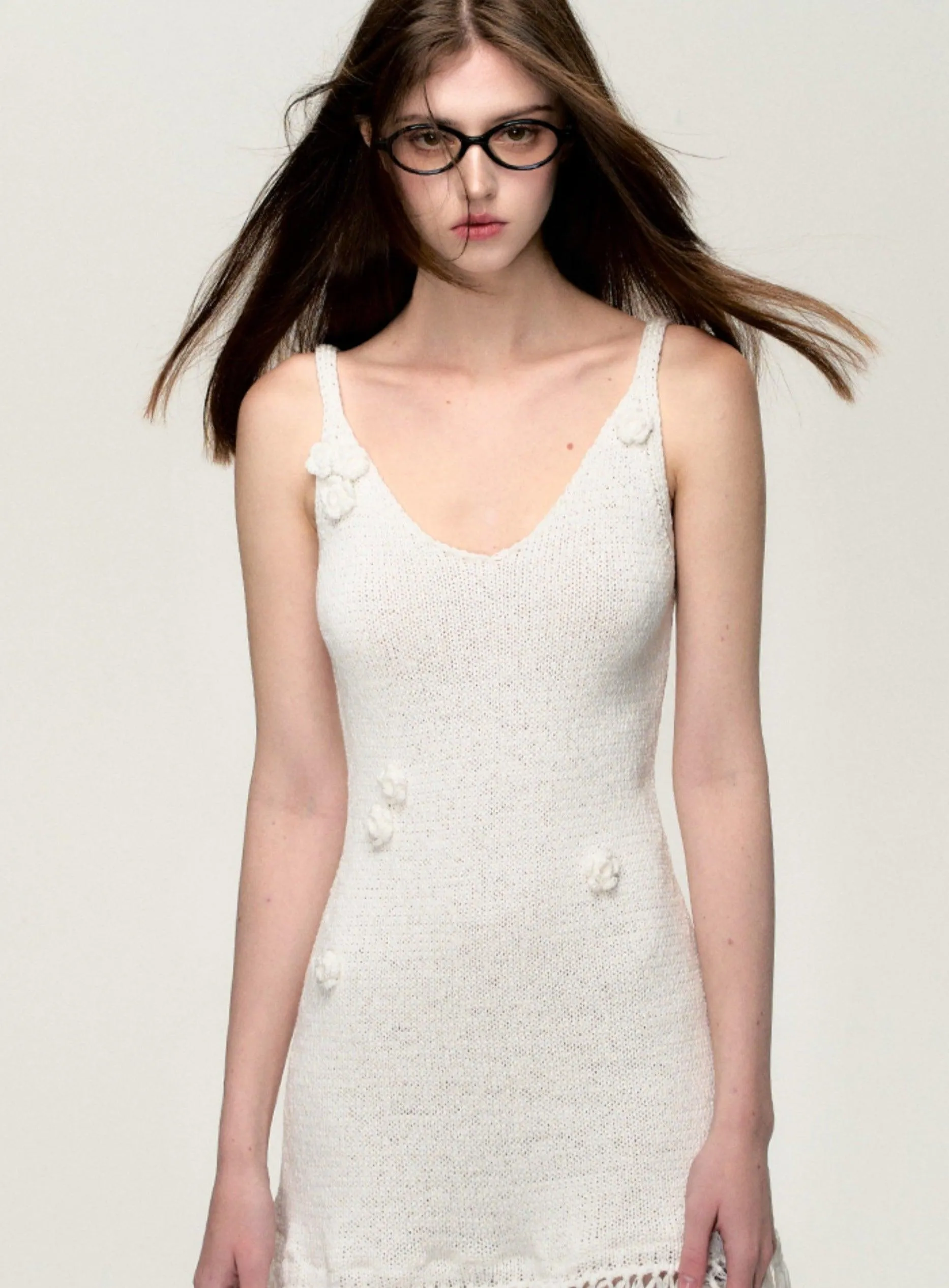 Bohemian Fringe Lace Slip Dress