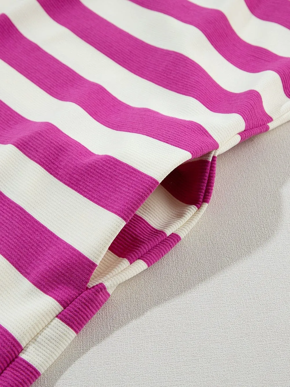 Boho Striped T-Shirt Dress
