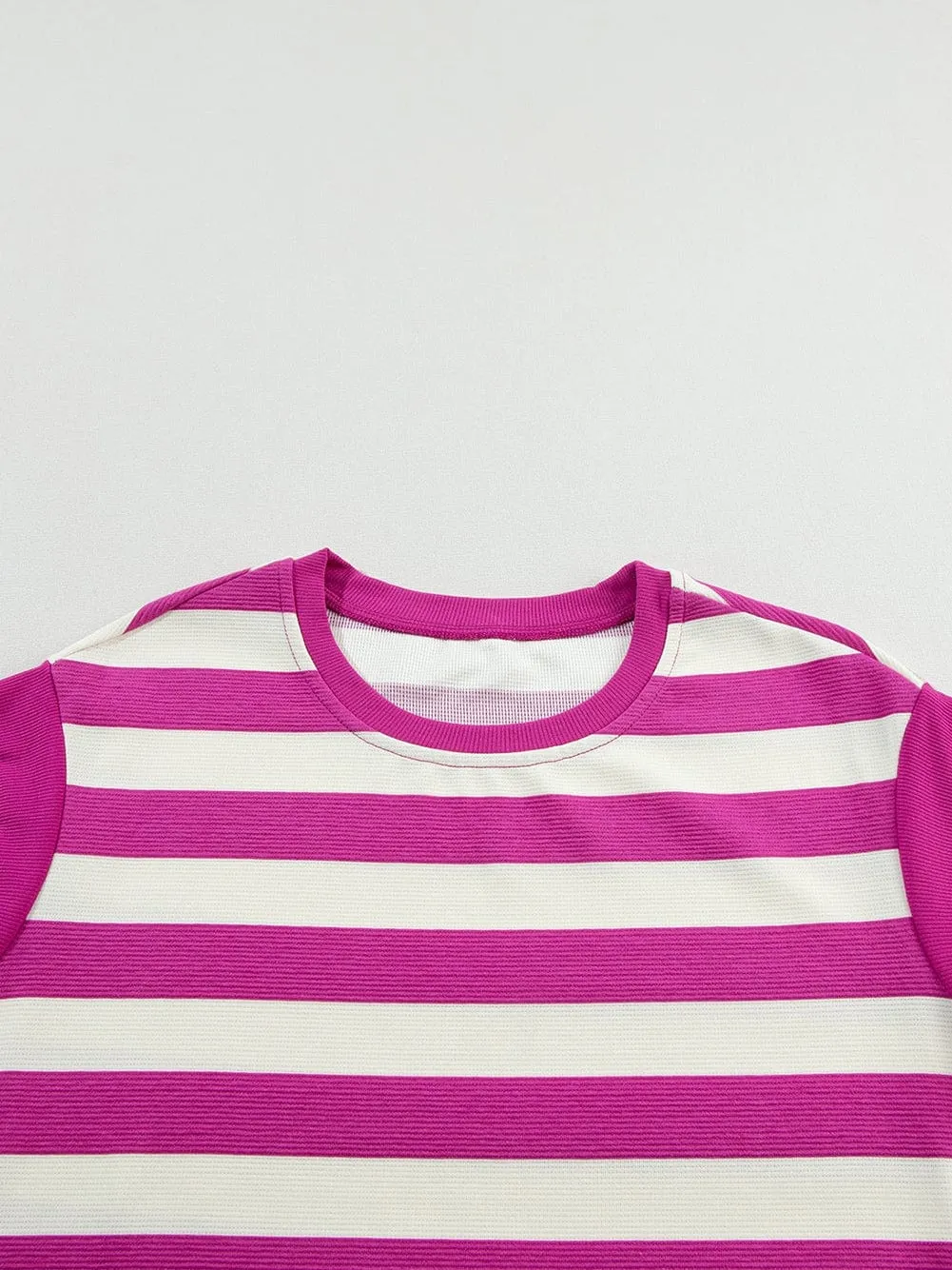 Boho Striped T-Shirt Dress