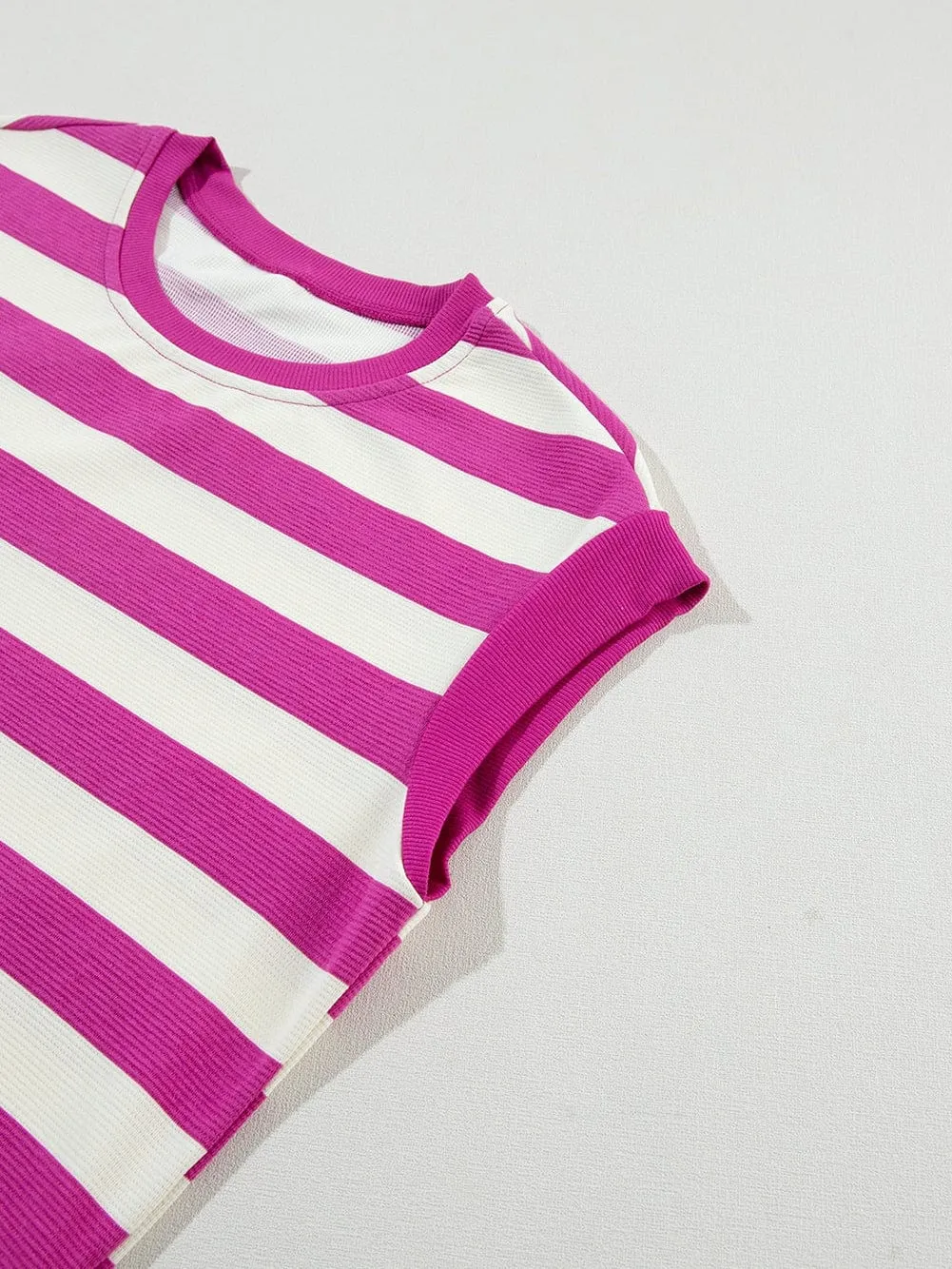 Boho Striped T-Shirt Dress