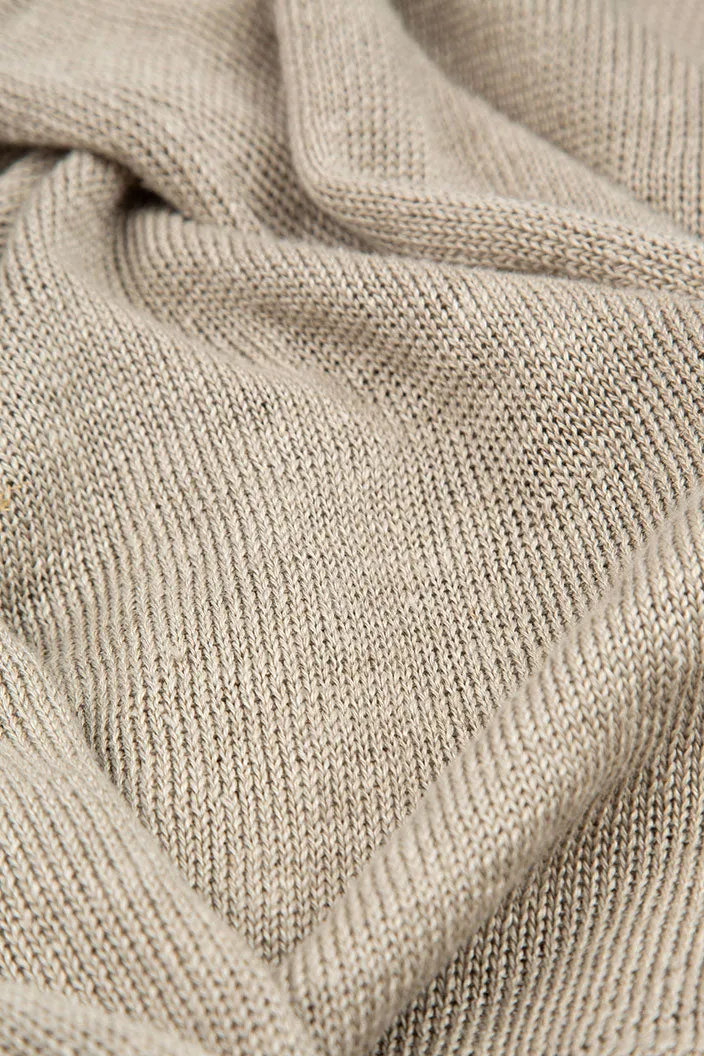 Boxy Natural Linen Cardigan