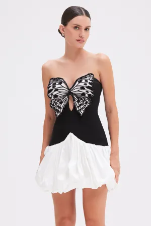 BUTTERFLY DROP WAIST MINI DRESS (RUNWAY)