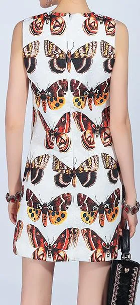 Butterfly Print Mini Dress