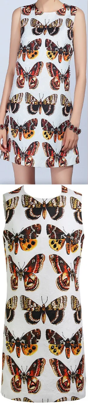 Butterfly Print Mini Dress
