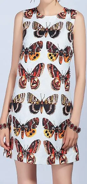 Butterfly Print Mini Dress