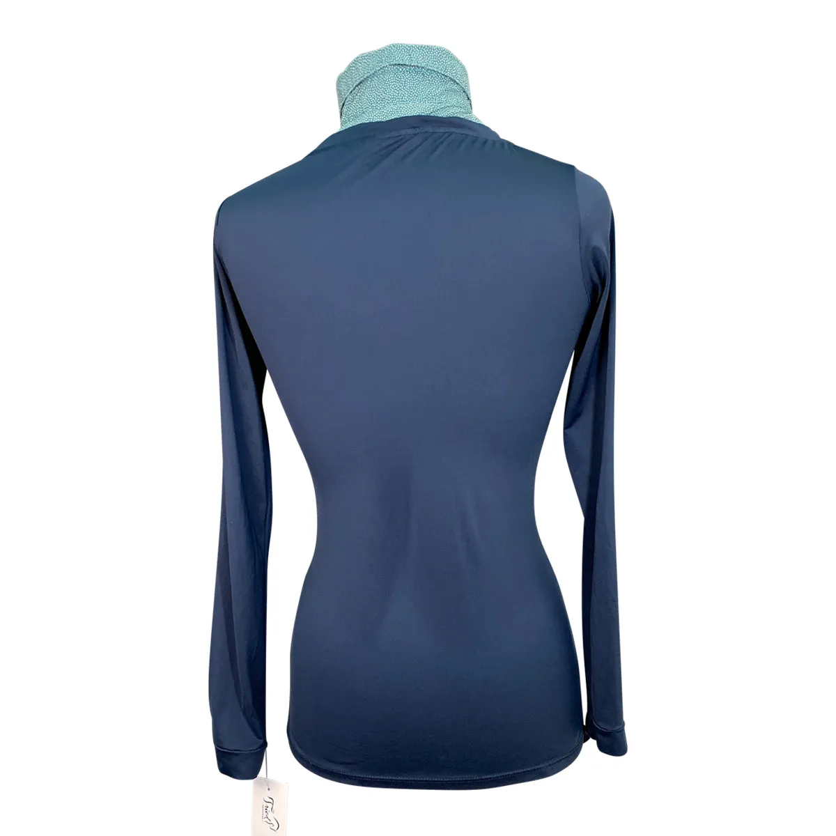 Callidae 'The Practice' Long Sleeve Shirt in Navy/Evergreen Hash - Women's Small