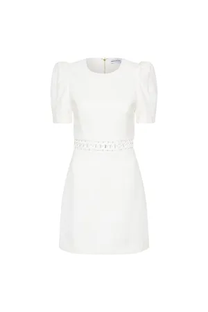 Claire Short Sleeve Mini Dress Ivory