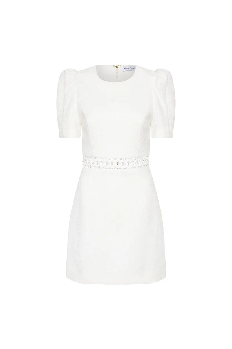 Claire Short Sleeve Mini Dress Ivory