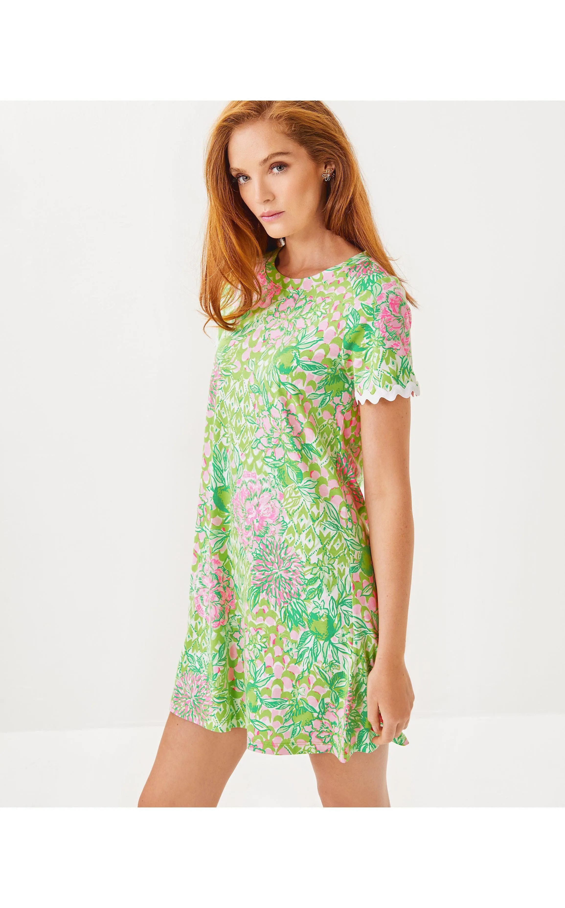 Cody Short Sleeve Dress Lime Feeling Good