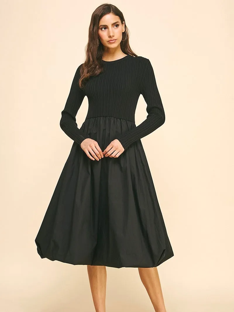 Contrast Balloon Dress