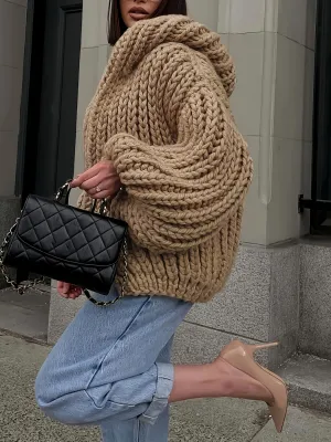 Cozy Cashmere Blend Hooded Cardigan