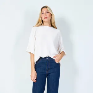 Cozy short sleeve sweater wholesale