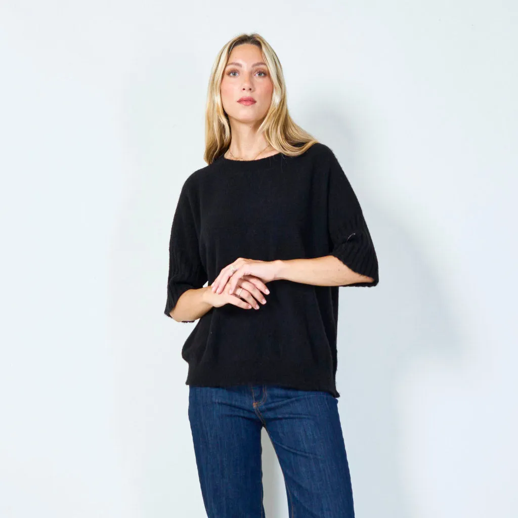 Cozy short sleeve sweater wholesale