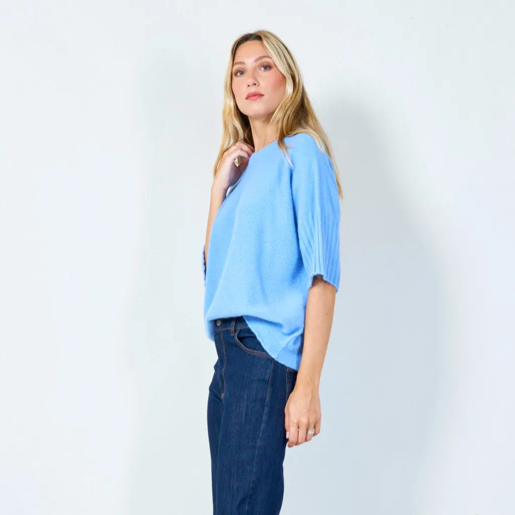 Cozy short sleeve sweater wholesale