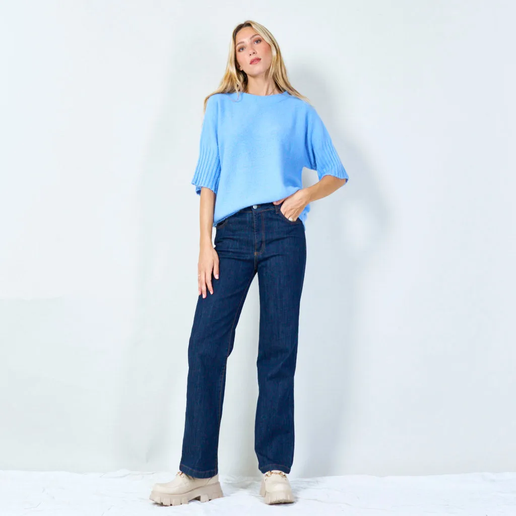 Cozy short sleeve sweater wholesale