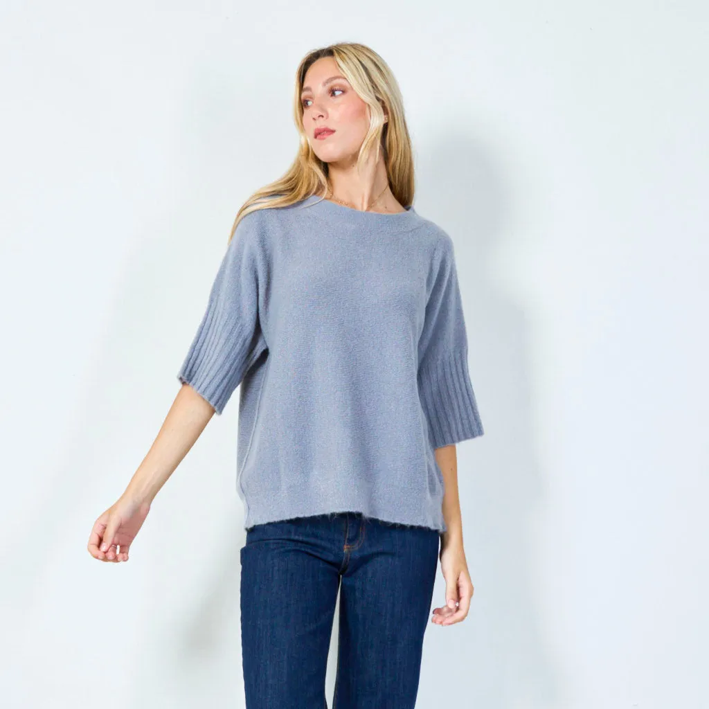 Cozy short sleeve sweater wholesale