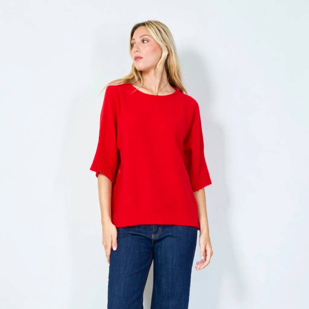 Cozy short sleeve sweater wholesale