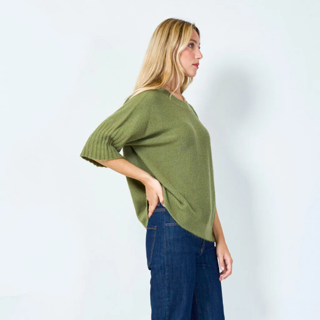Cozy short sleeve sweater wholesale